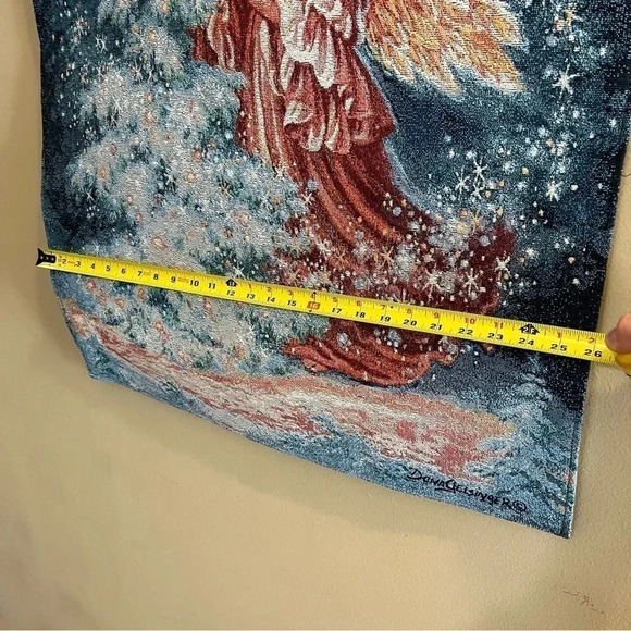 Starlight Symphony Xmas Angel Fiber Optic Tapestry Wall Hanging Dona Gelsinger - Picture 9 of 15